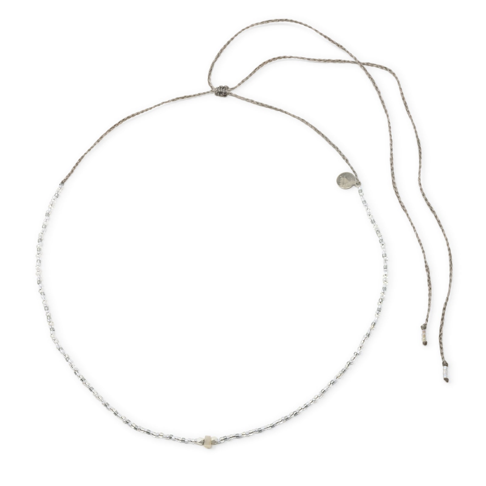 Silver & White Moonstone Healing Choker