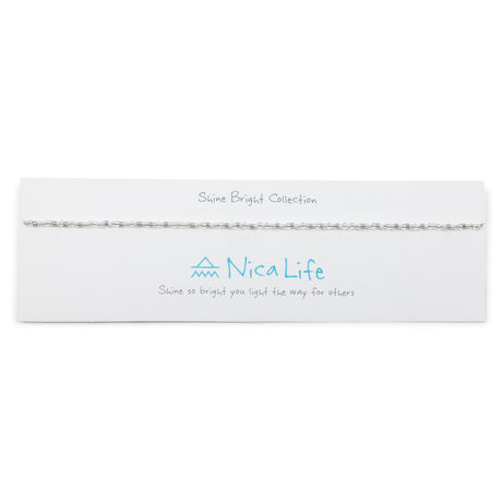 Silver & White Shine Bright Choker