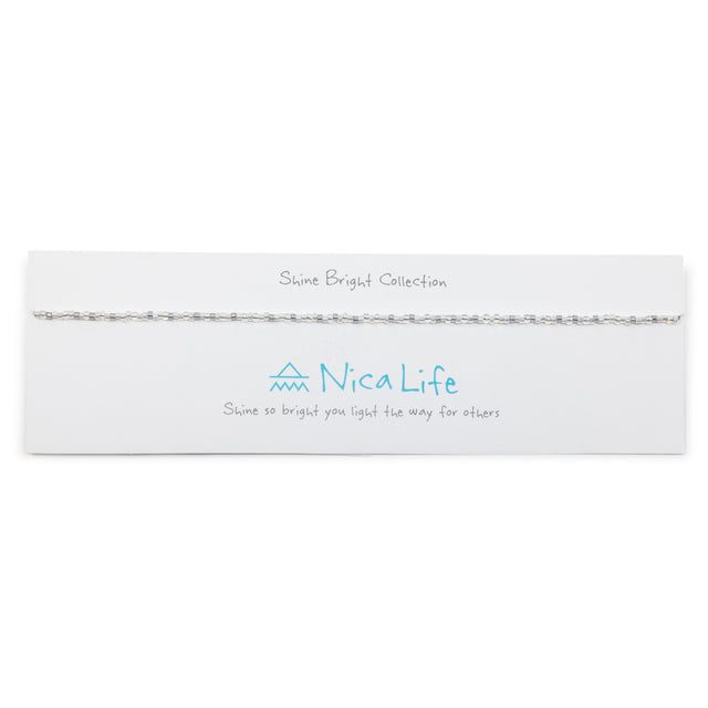 Silver & White Shine Bright Choker