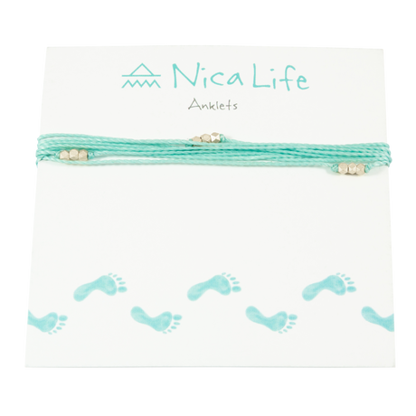 Cucumber Macua Anklet in Silver