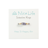 Iolite & Gold Intention Ring
