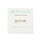 Rose Quartz & Gold Intention Ring
