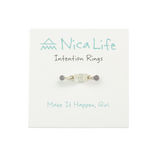 Aquamarine & Silver Intention Ring