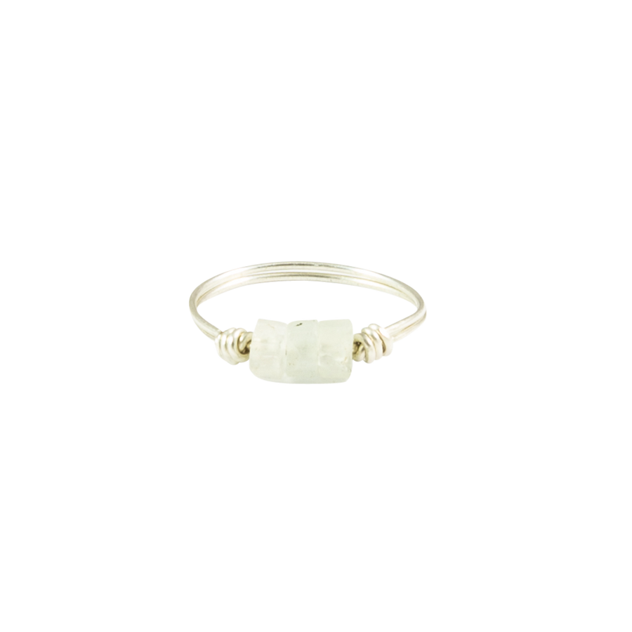 Aquamarine & Silver Intention Ring