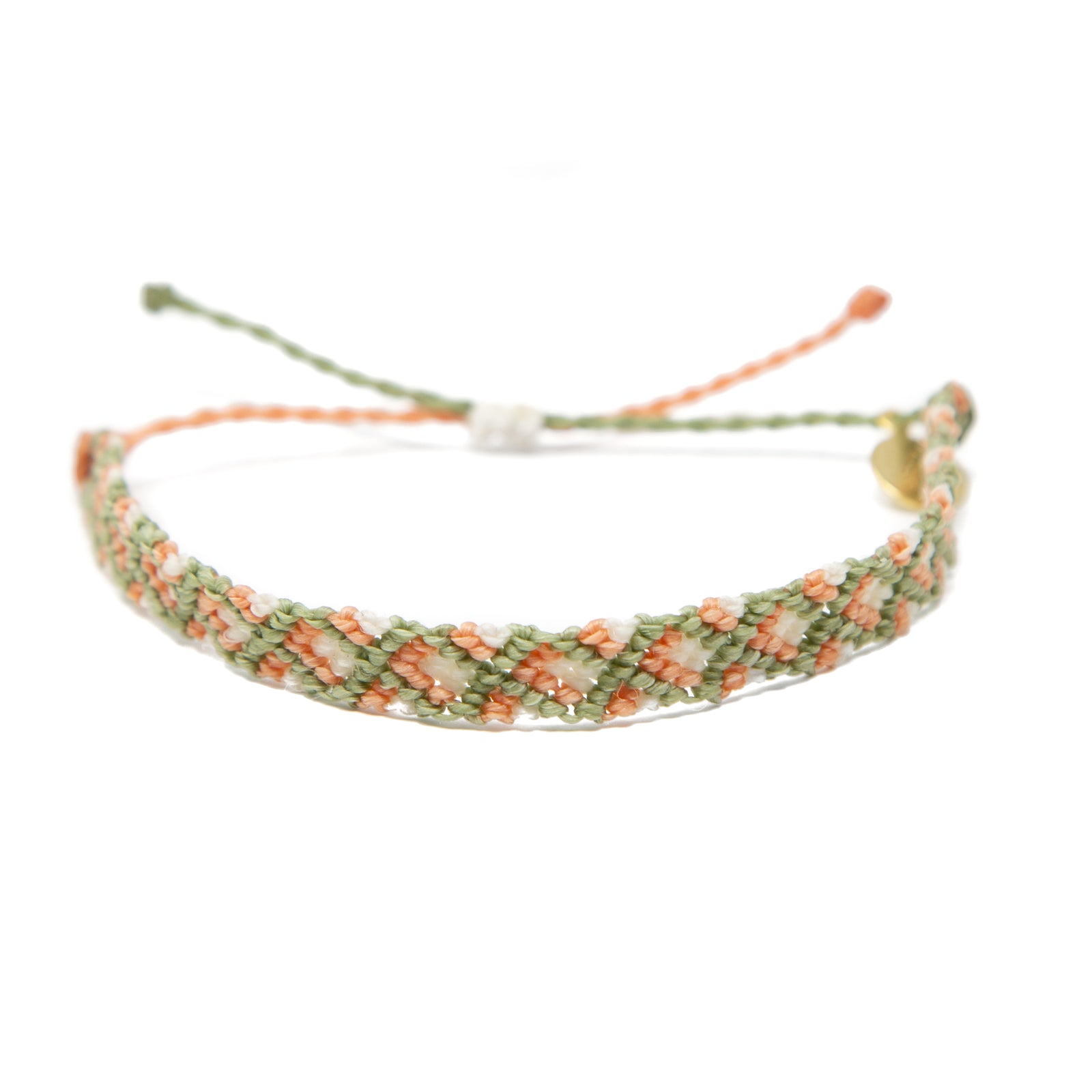 Bright Neutral Double Diamond Friendship Bracelet
