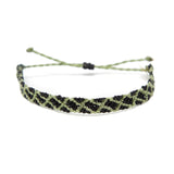 Black & Olive Diamond Friendship Bracelet