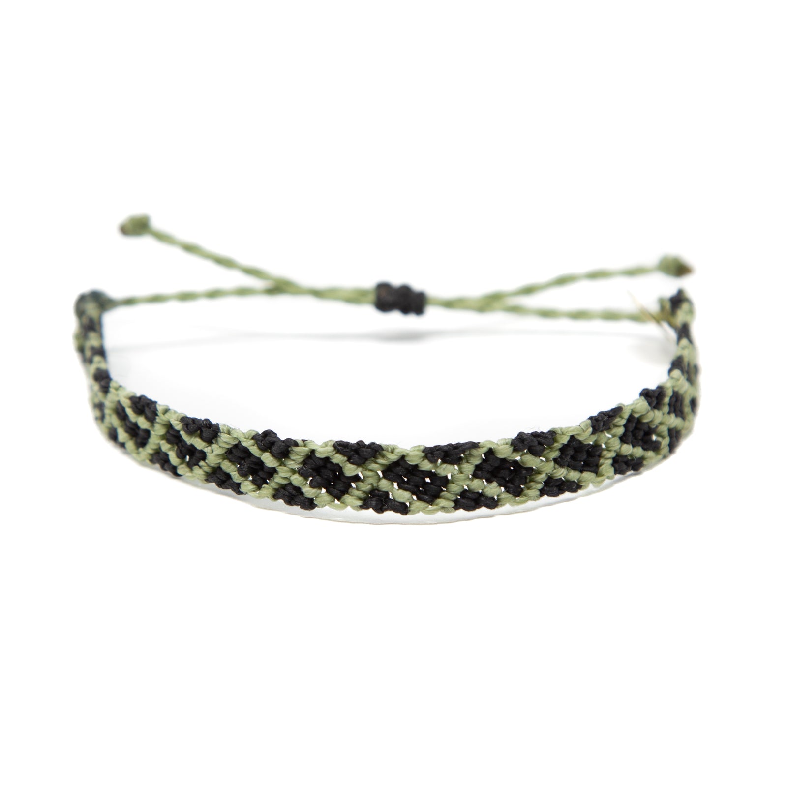 Black & Olive Diamond Friendship Bracelet