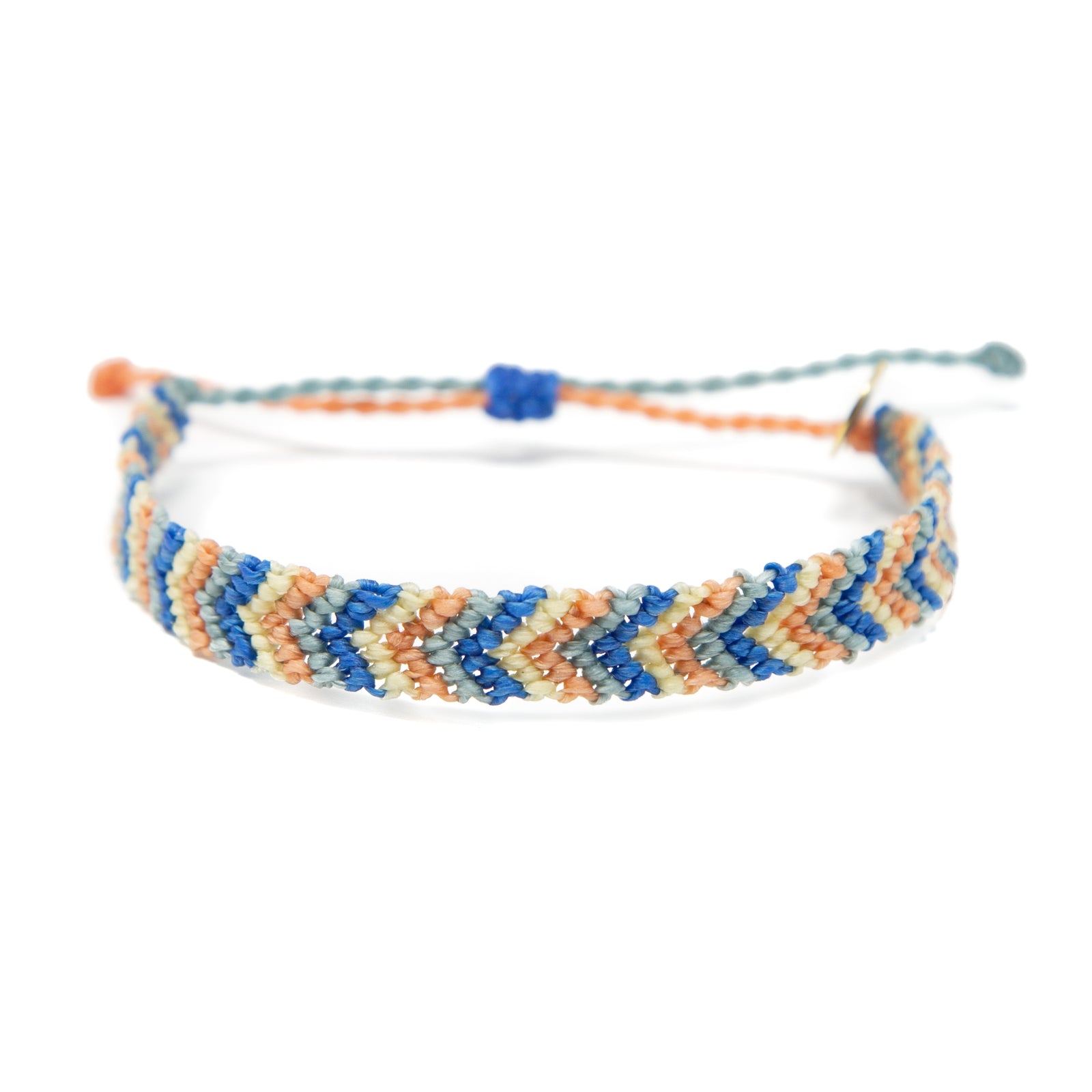 Blue & Neutral Chevron Friendship Bracelet