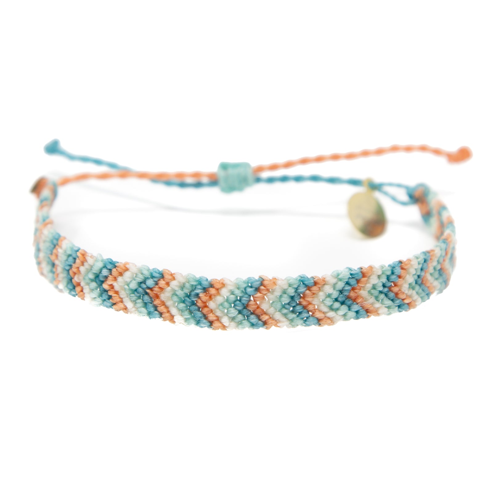 Coral & Teal Chevron Friendship Bracelet