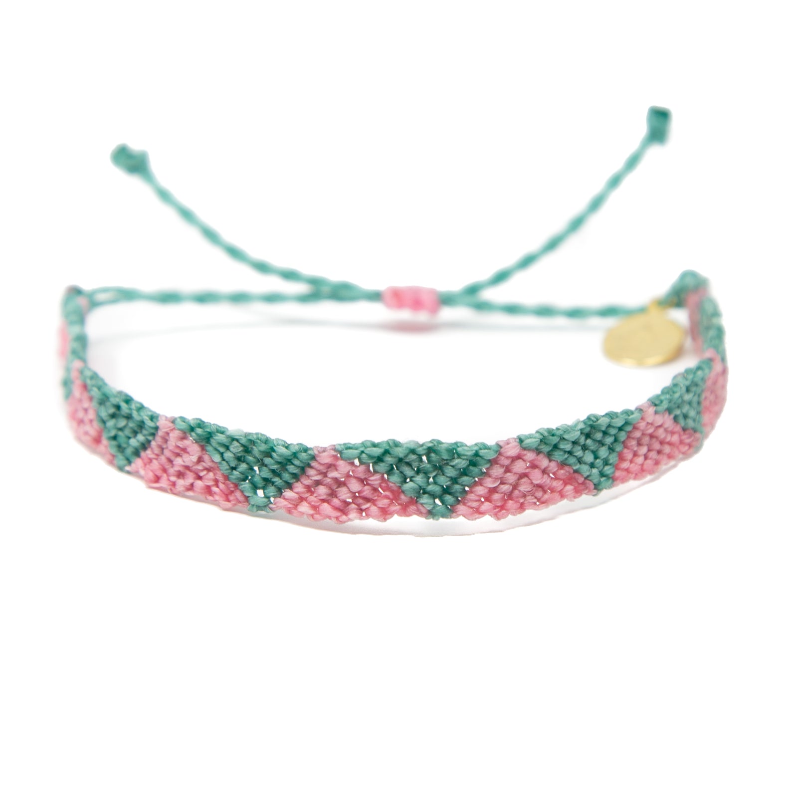 Pink & Secret Garden Triangle Friendship Bracelet