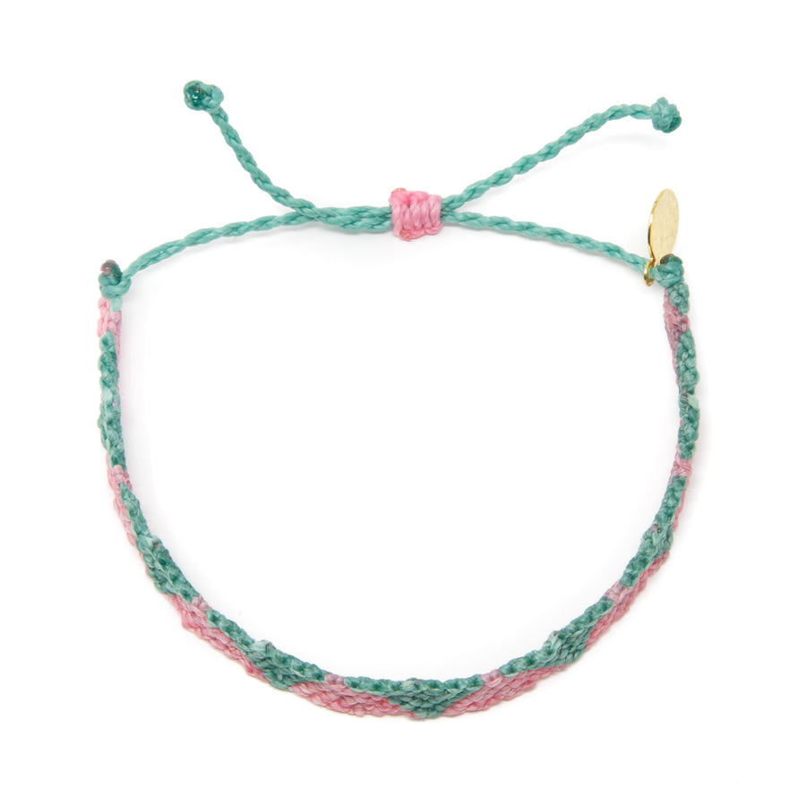Pink & Secret Garden Triangle Friendship Bracelet