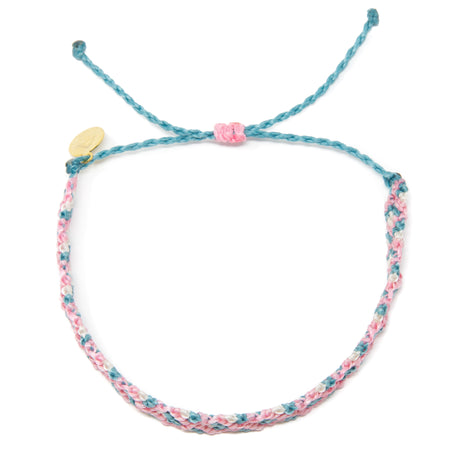 Pink & Teal Double Diamond Friendship Bracelet