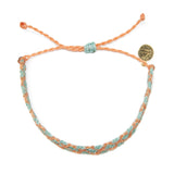 Coral & Cucumber Diamond Friendship Bracelet