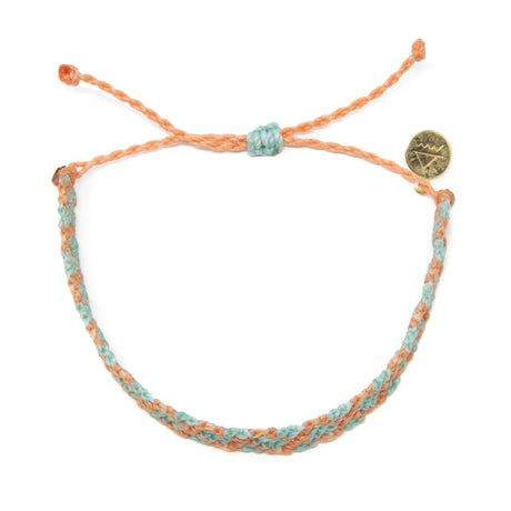 Coral & Cucumber Diamond Friendship Bracelet