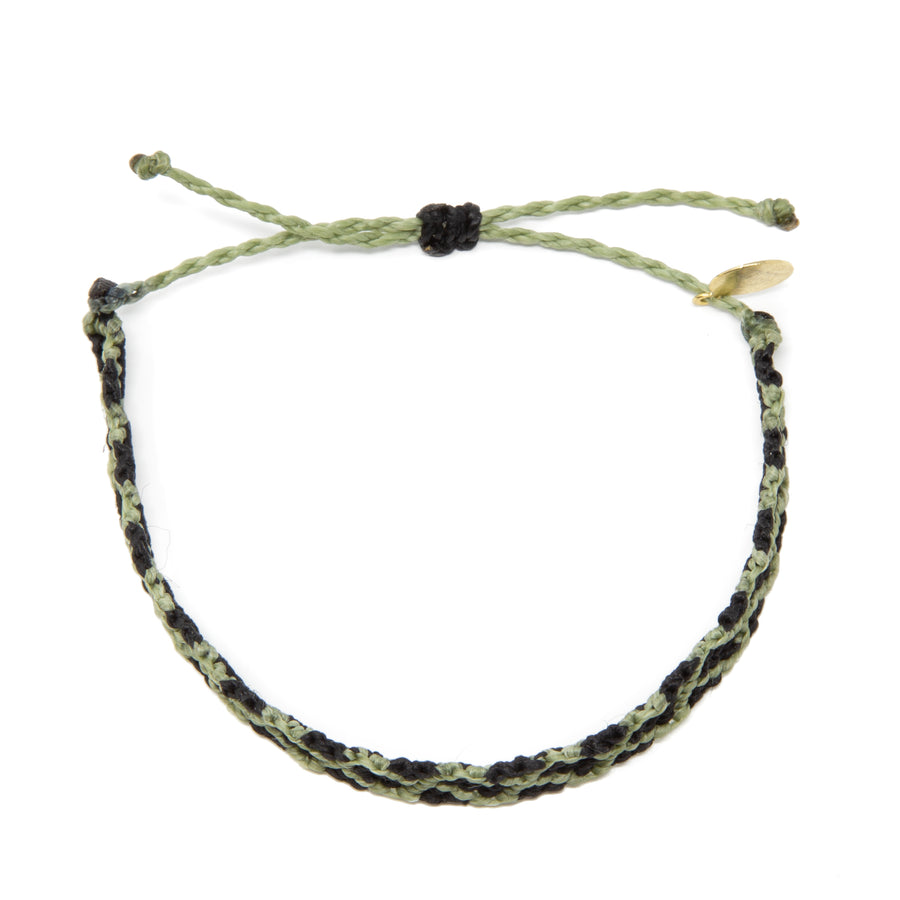 Black & Olive Diamond Friendship Bracelet