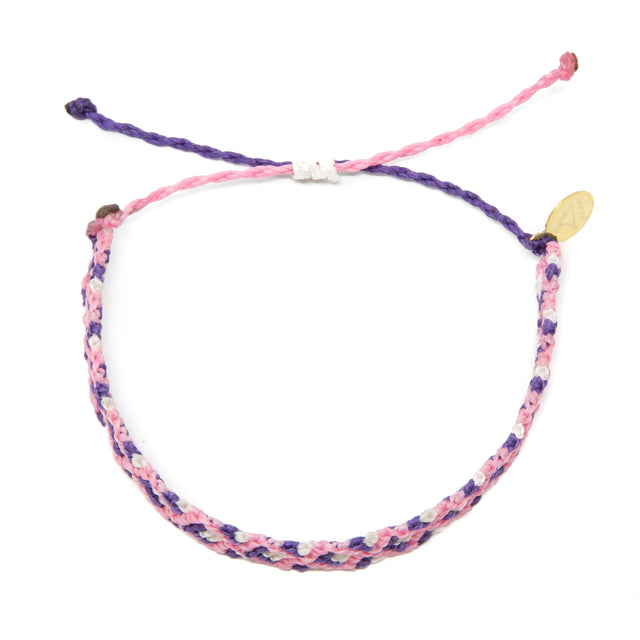 Pink & Purple Double Diamond Friendship Bracelet