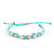 Pink & Teal Diamond Pattern Friendship Bracelet