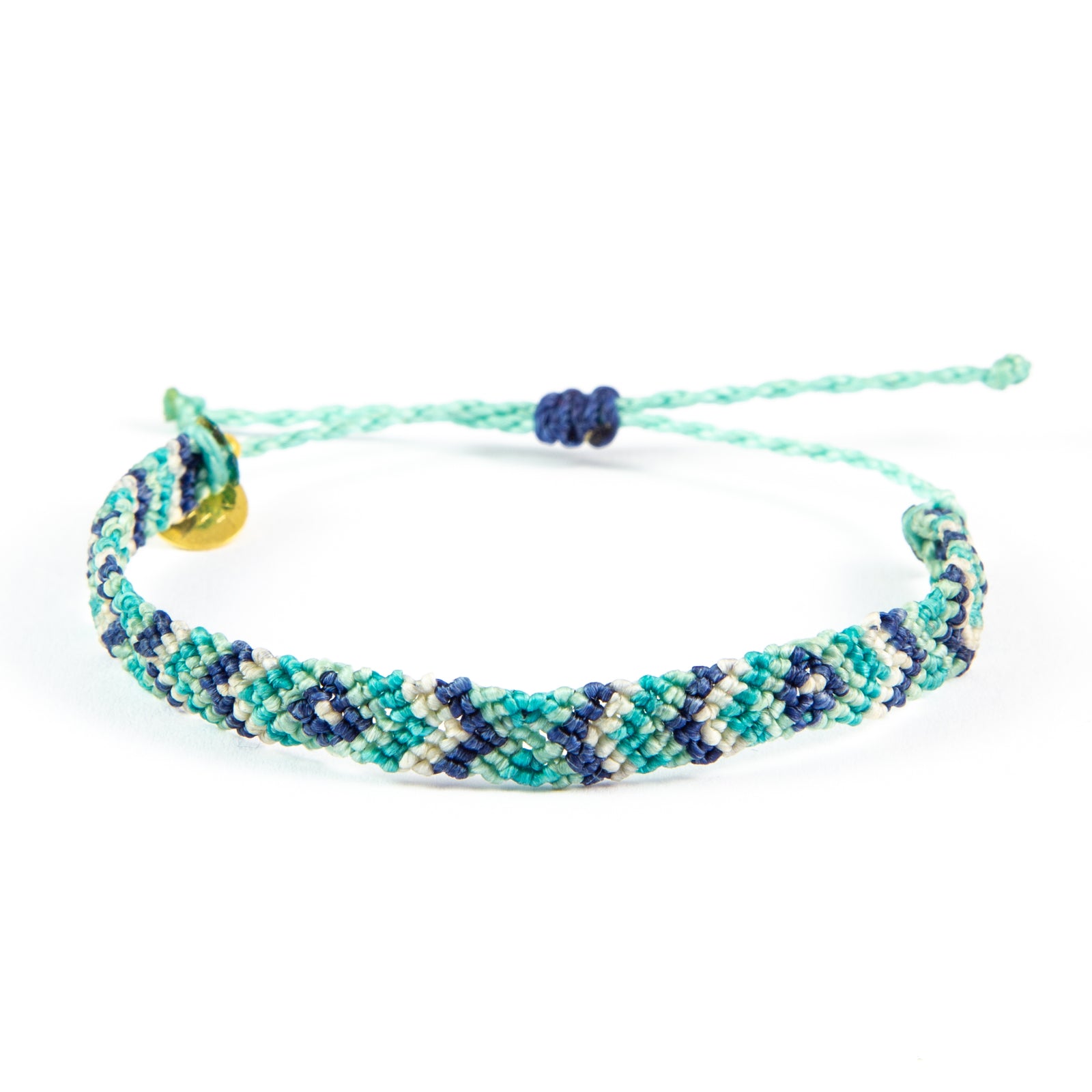 Blues Diamond Pattern Friendship Bracelet