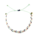 Pink & Denim Chevron Pattern Friendship Bracelet