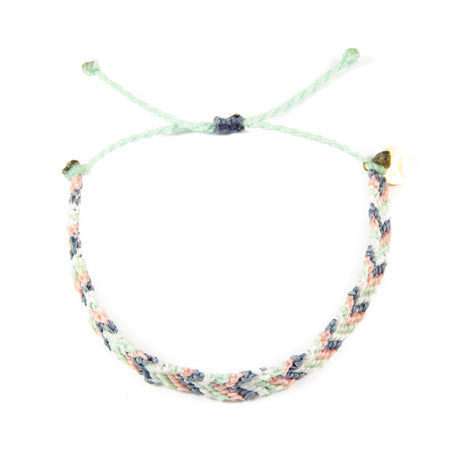 Pink & Denim Chevron Pattern Friendship Bracelet