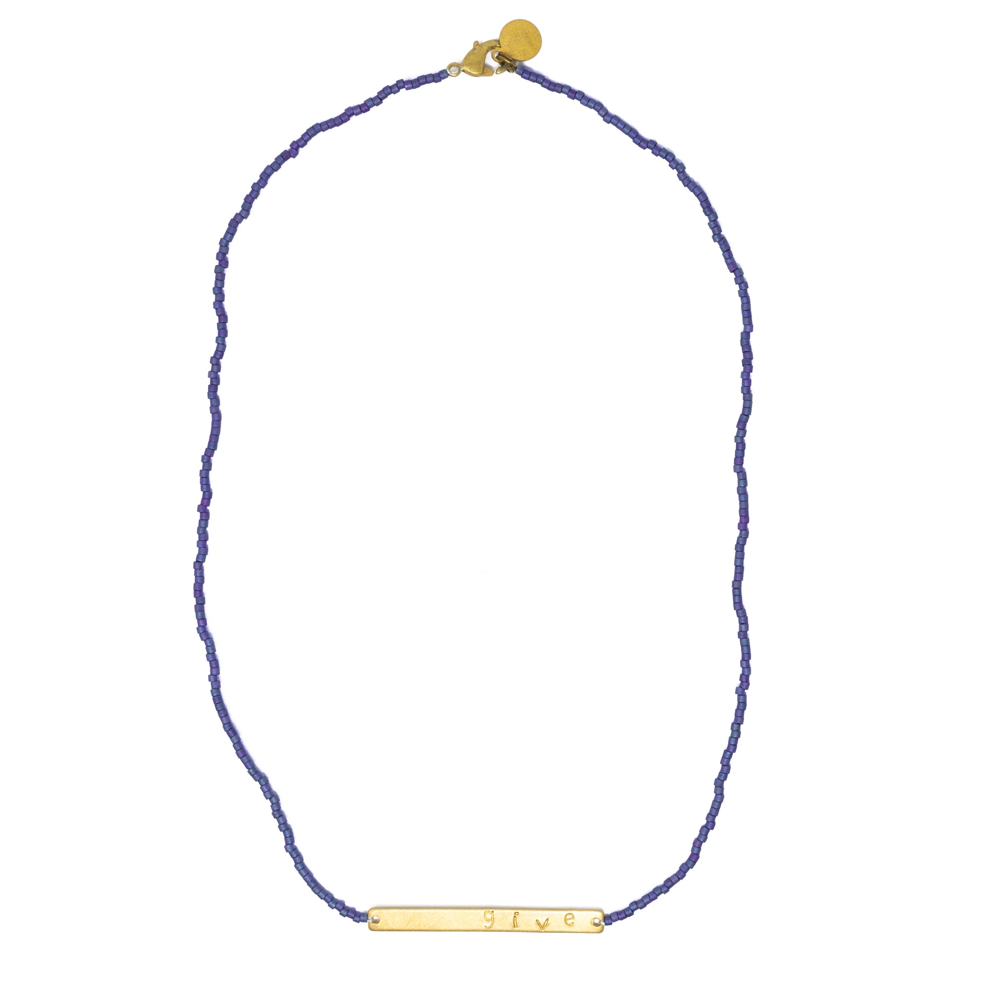 Navy Blue GIVE Necklace