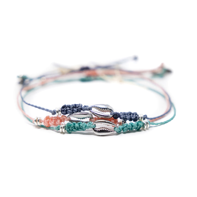 Pink Popoyo Anklet in Silver