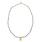 Black & Gold Shine Bright Pineapple Charm Necklace