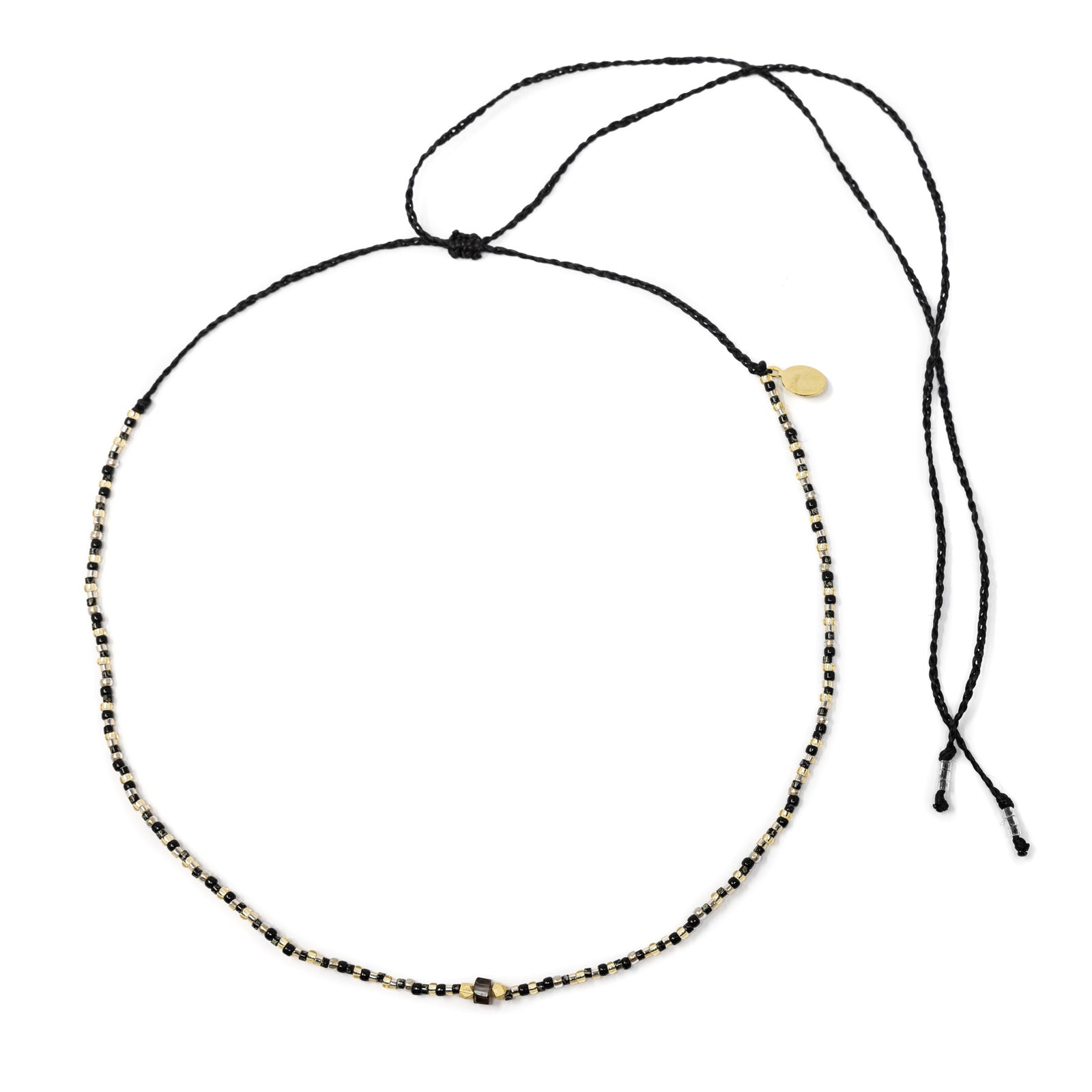 Black & Gold Smokey Quartz Healing Choker