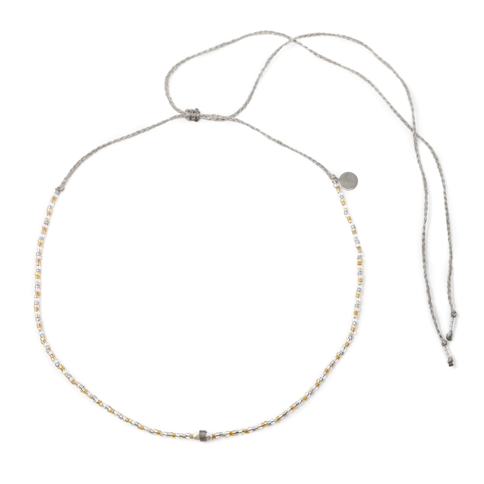 Silver & Rose Gold Labradorite Healing Choker