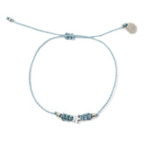 Stormy Ocean w/ Silver Star Macrame Bracelet