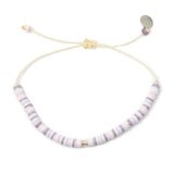 Plum & Pink Random Pattern w/ Silver Cali Surfer Bracelet