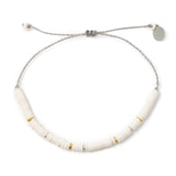 White w/ Gold & Silver Cali Surfer Bracelet