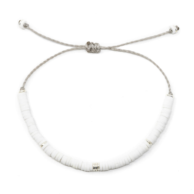 White &  Silver Cali Surfer Bracelet