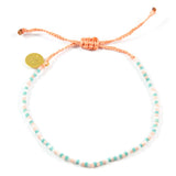 Coral & Teal Random Multi Pattern Beaded Anklet