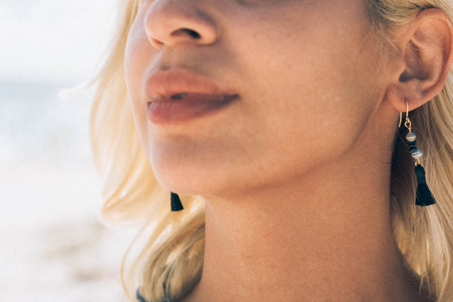 Black Tassel Earrings