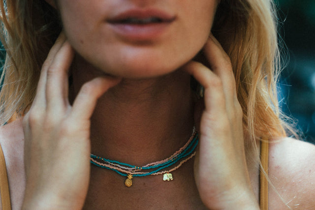 Orange Crush Ellie Tiny Charm Necklace
