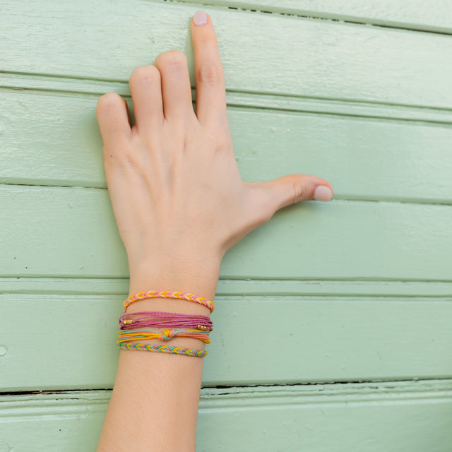Pink Lemonade Chevron Education Bracelet