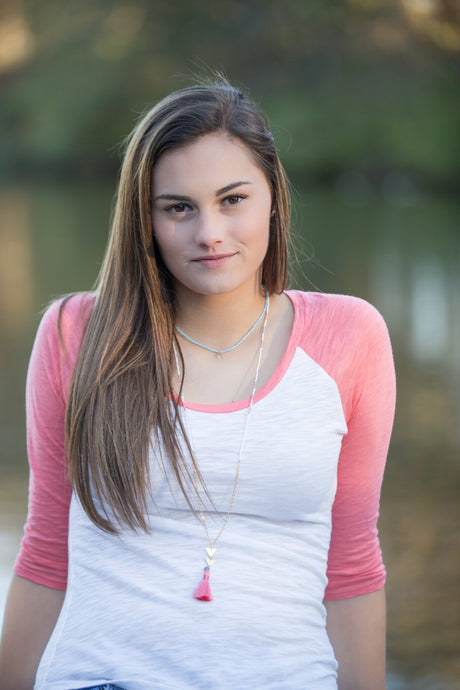 Pink Tassel Necklace