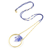 Navy Broken Circle Necklace