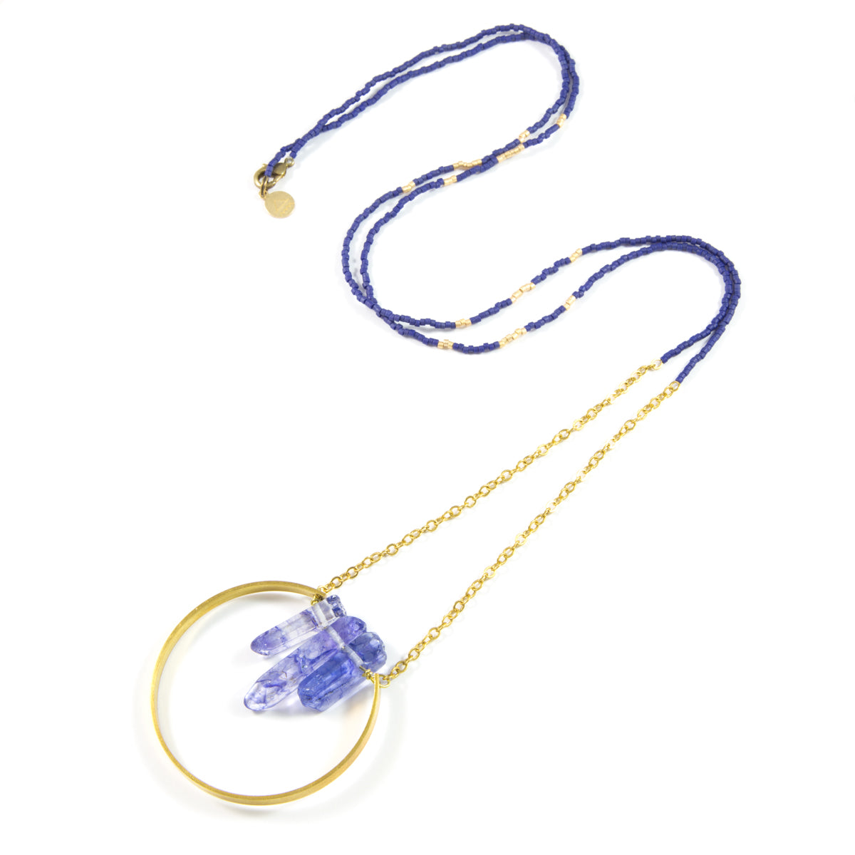 Navy Broken Circle Necklace