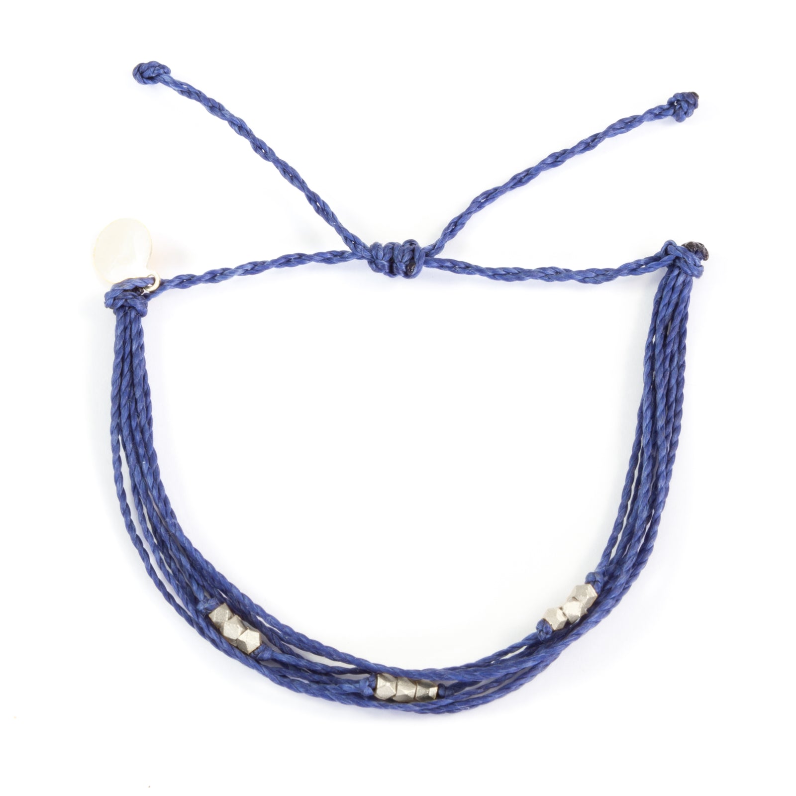 Navy Macua in Silver Bracelet