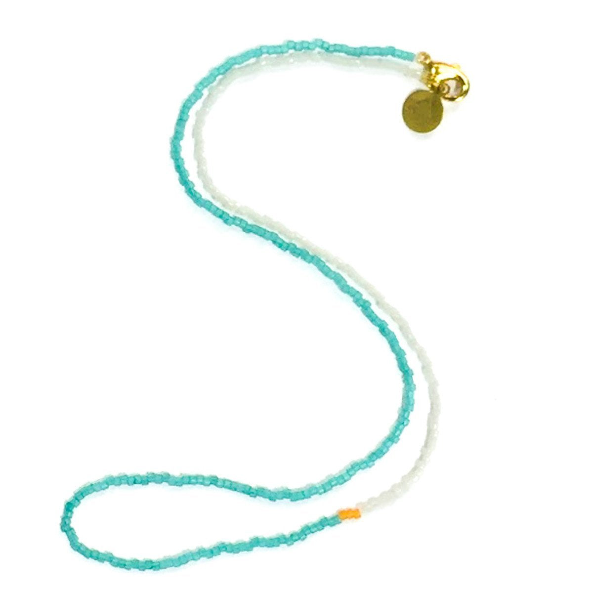 Sea Glass Teal Asymmetrical Necklace