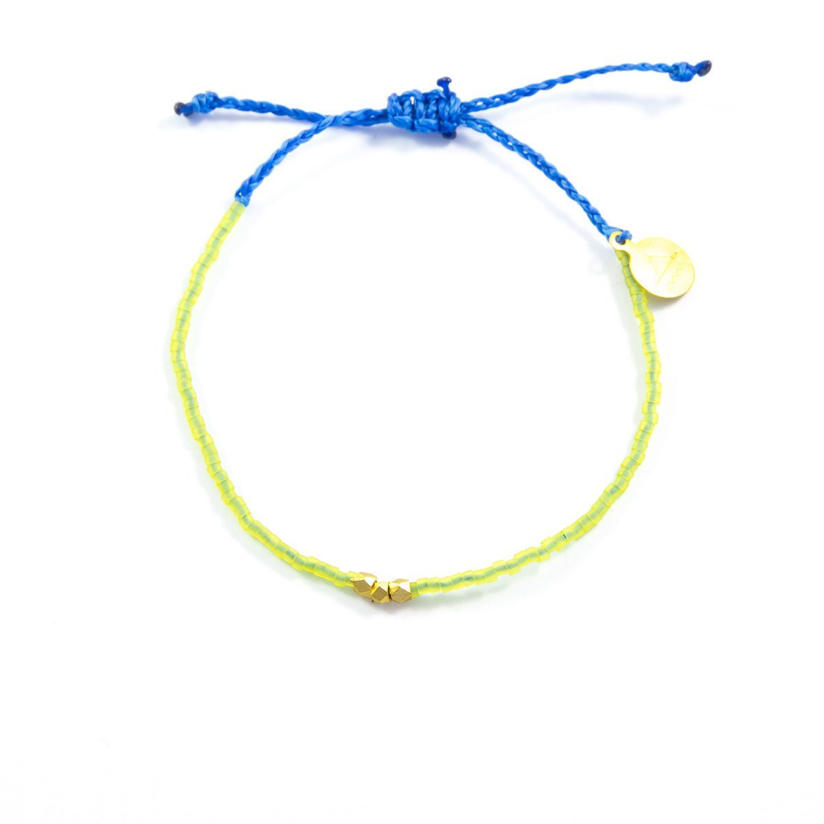 Sea Glass Green & Blue Gold Beaded Bracelet