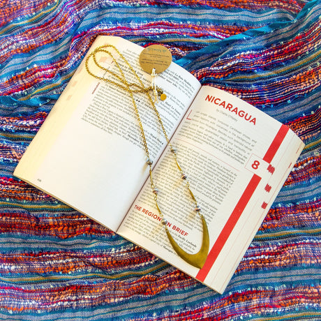 Paper Bead Rosary Necklace