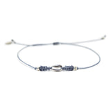 Denim Popoyo Anklet in Silver