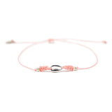 Pink Popoyo Anklet in Silver