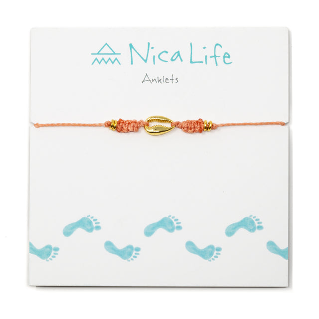 Coral Popoyo Anklet in Gold