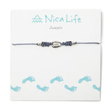 Denim Popoyo Anklet in Silver