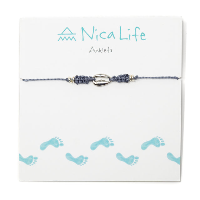 Denim Popoyo Anklet in Silver