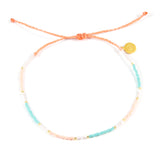 Coral & Teal Block Anklet